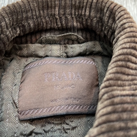 Vintage Prada Brown Corduroy Long Sleeve Jacket - Picture 6 of 7
